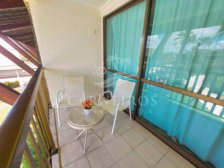 Flat 02 Quartos no Beach Class Muro Alto (D303)