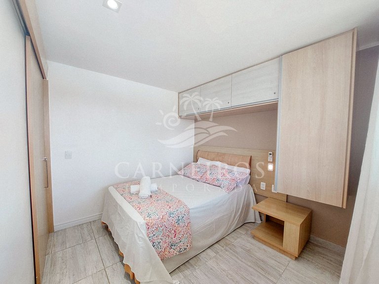 Flat 02 Quartos no Beach Class Muro Alto (D303)