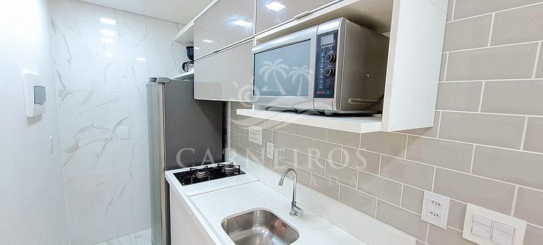 Flat 1 Quarto no Muro Alto Clube (MAC D13-B)