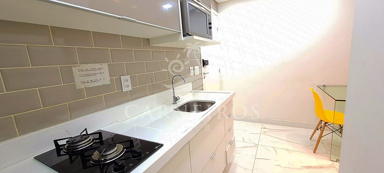 Flat 1 Quarto no Muro Alto Clube (MAC D13-B)