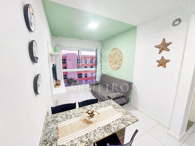 Flat 1 Quarto no Muro Alto Clube (MAC D20-5)