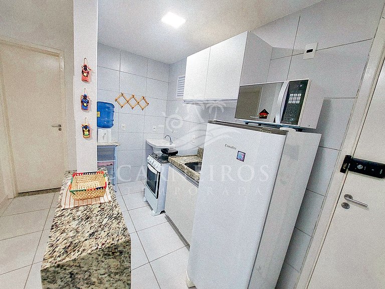 Flat 1 Quarto no Muro Alto Clube (MAC D20-5)