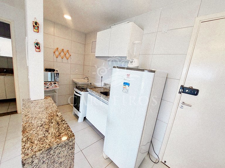 Flat 1 Quarto no Muro Alto Clube (MAC D17 D)