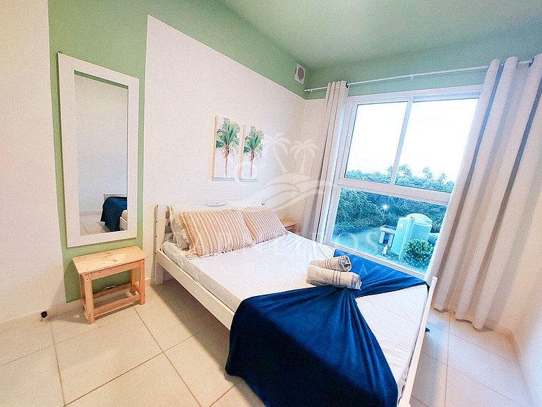 Flat 1 Quarto no Muro Alto Clube (MAC D17 D)