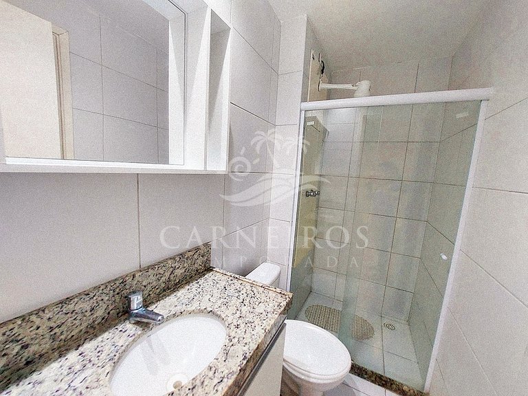 Flat 1 Quarto no Muro Alto Clube (MAC D17 D)
