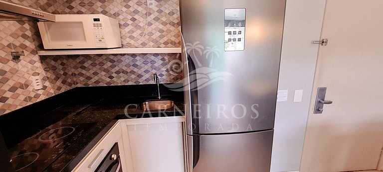 Flat 2 Quartos no Beach Class Muro Alto (B103)