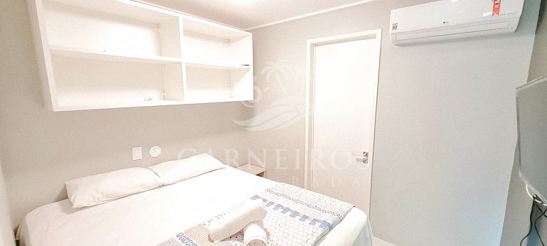 Flat 2 Quartos no Beach Class Muro Alto (B103)