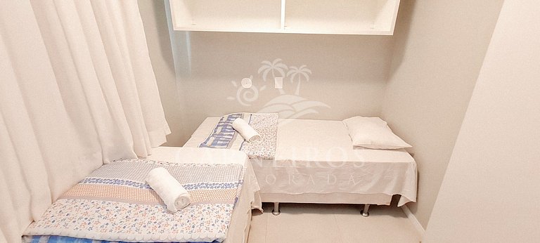 Flat 2 Quartos no Beach Class Muro Alto (B103)