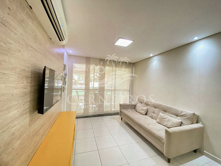 Flat 2 Quartos no Carneiros Beach Resort (A02-2)