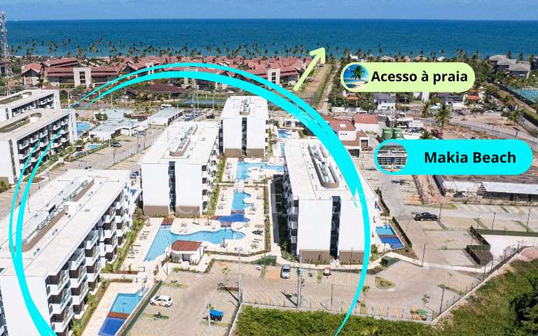 Studio Vista Piscina no Makia Beach - Porto de Galinhas