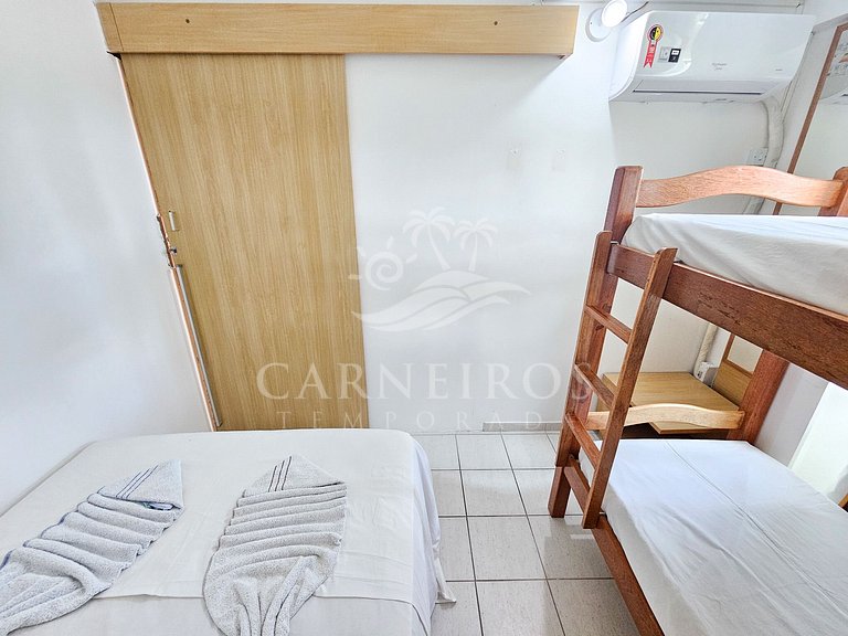 Flat 2 Quartos no Beach Class Muro Alto (B206)