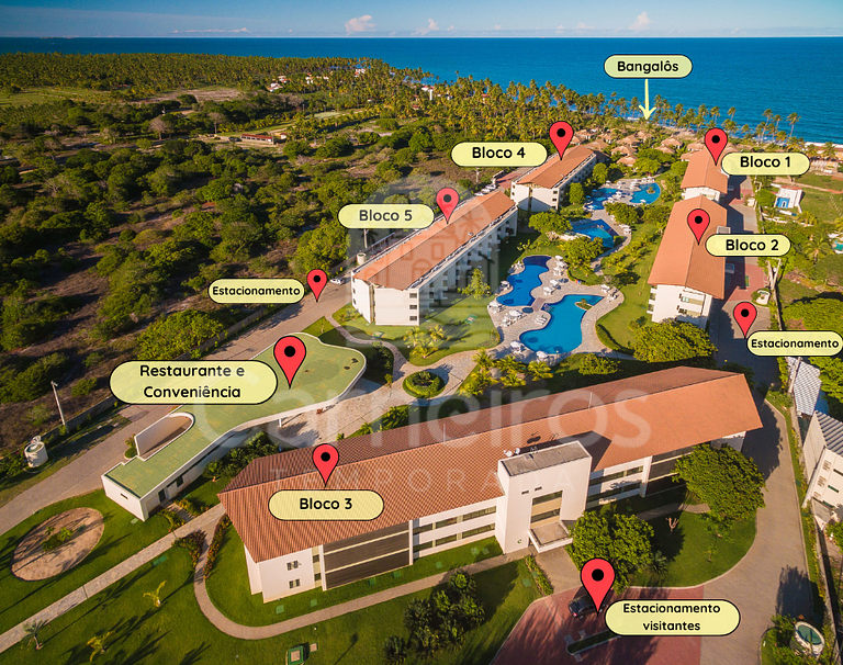 Flat 2 Quartos - Carneiros Beach Resort (C03-3)