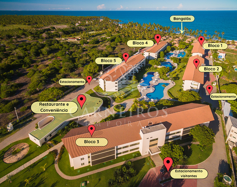 Bangalô Luxo - Piscina Privativa à Beira Mar (A3)