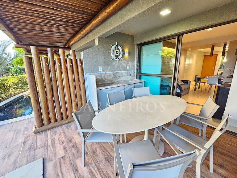 2 Quartos Vista Piscina - La Fleur Polinésia Residence (A07-