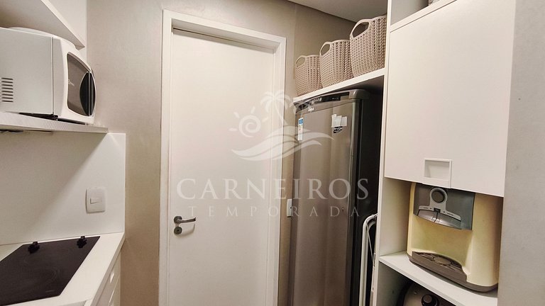 Flat 2 Quartos no Beach Class Muro Alto (B206)