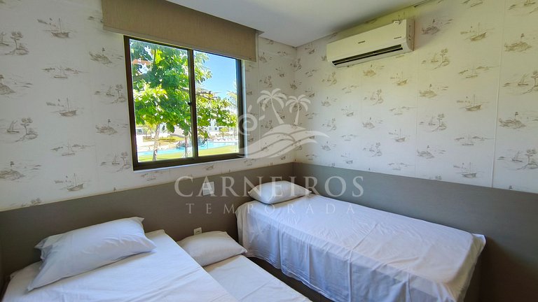 Flat 2 Quartos no Beach Class Muro Alto (B206)