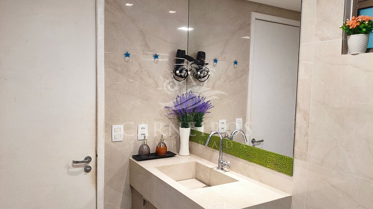 Flat 2 Quartos no Beach Class Muro Alto (B206)