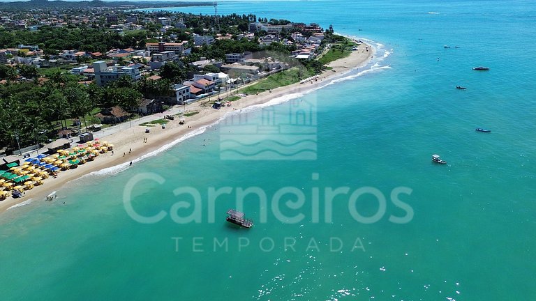 Flat no Açores - Pé na Areia de Tamandaré (A21)