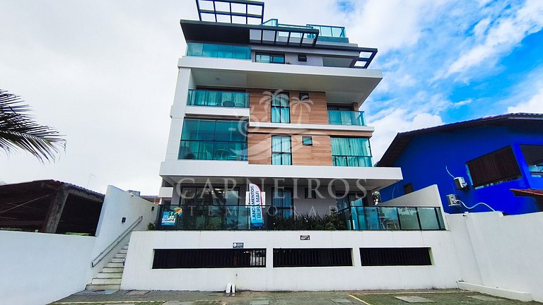 Flat Pé na Areia com Vista Mar - Makadamia (C02)