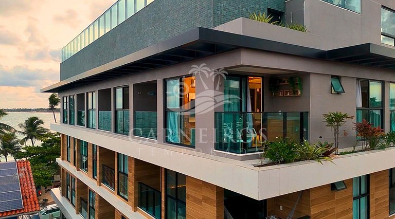 Flat Pé na Areia com Vista Mar - Makadamia (C02)