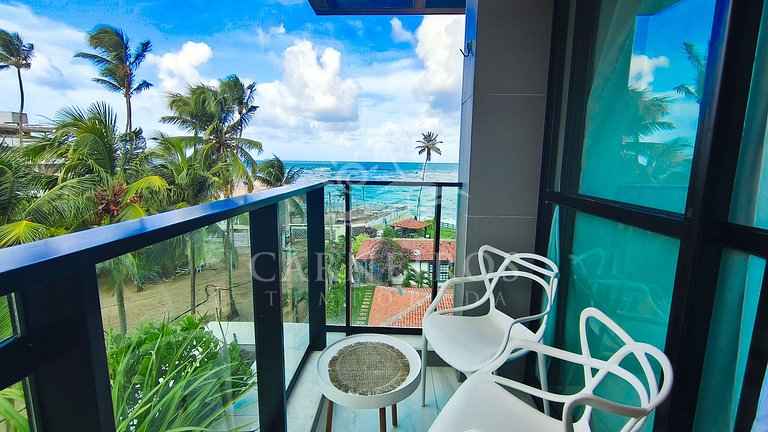 Flat Pé na Areia com Vista Mar - Makadamia (C02)