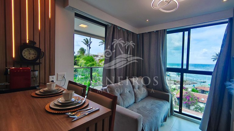 Flat Pé na Areia com Vista Mar - Makadamia (C02)