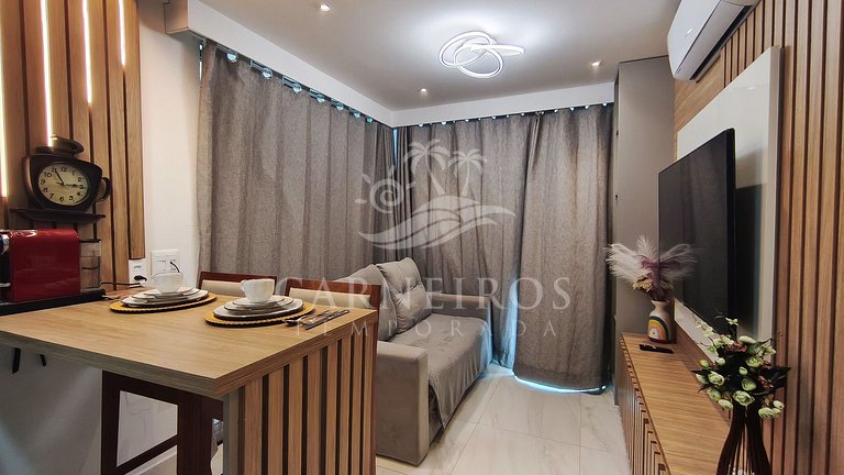 Flat Pé na Areia com Vista Mar - Makadamia (C02)