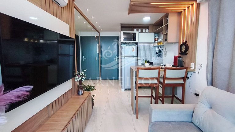 Flat Pé na Areia com Vista Mar - Makadamia (C02)