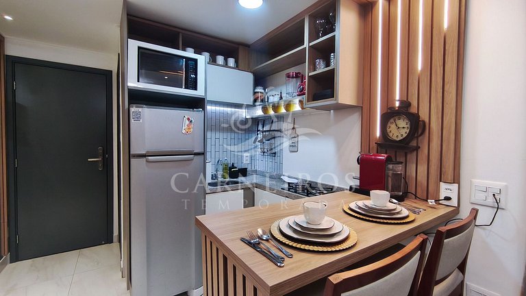 Flat Pé na Areia com Vista Mar - Makadamia (C02)