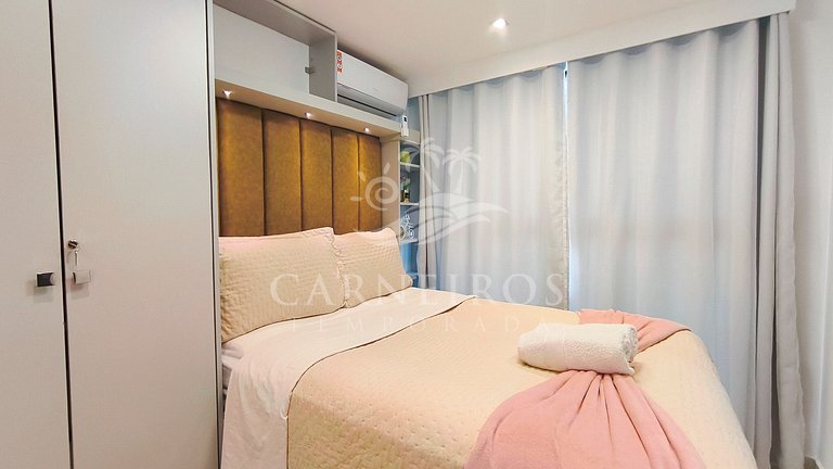 Flat Pé na Areia com Vista Mar - Makadamia (C02)