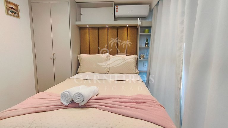 Flat Pé na Areia com Vista Mar - Makadamia (C02)