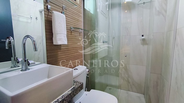 Flat Pé na Areia com Vista Mar - Makadamia (C02)