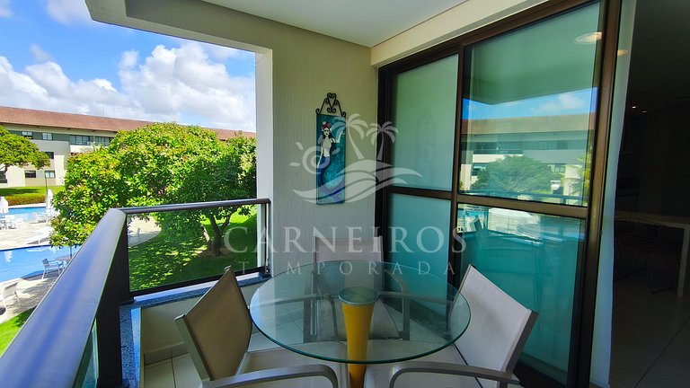 Flat Vista Piscina -Carneiros Beach Resort (B09-E)