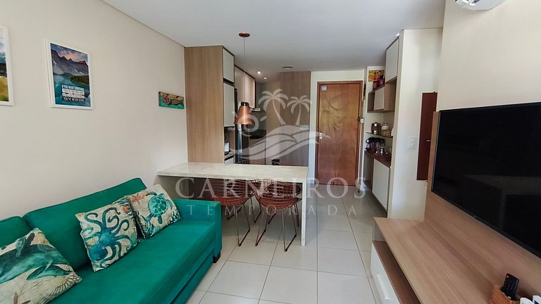 Flat Vista Piscina -Carneiros Beach Resort (B09-E)