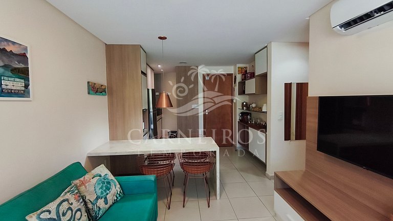 Flat Vista Piscina -Carneiros Beach Resort (B09-E)