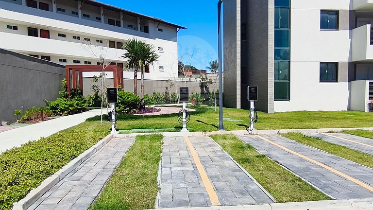 Studio em Resort | Vista Piscina (A06-3)