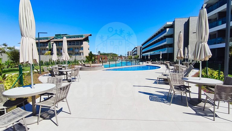 Studio em Resort | Vista Piscina (A06-3)