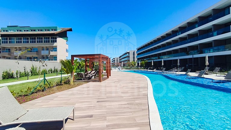 Studio em Resort | Vista Piscina (A06-3)