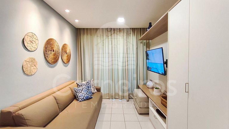 Flat 1 quarto no Marulhos Suites Resort (C07-1)