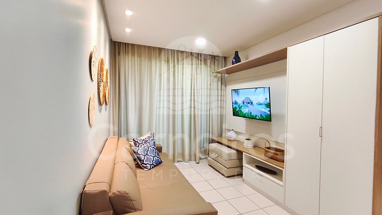 Flat 1 quarto no Marulhos Suites Resort (C07-1)