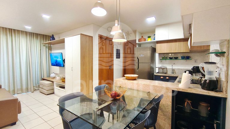 Flat 1 quarto no Marulhos Suites Resort (C07-1)