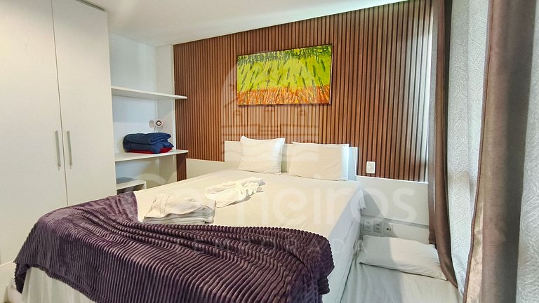 Flat de 1 quarto no Marulhos Suites Resort (D07)