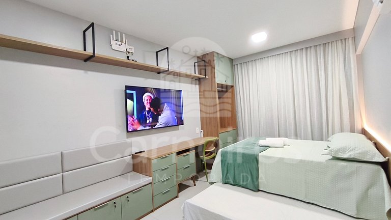 Flat no Açores - Pé na Areia de Tamandaré (A21)