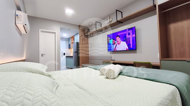 Flat no Açores - Pé na Areia de Tamandaré (A21)