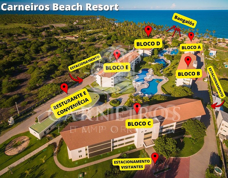 Flat 1 Quarto - Carneiros Beach Resort (B04-E)