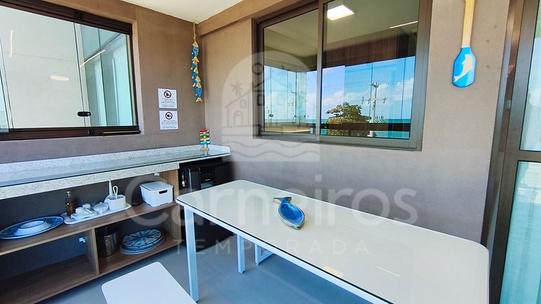 Flat 3 Quartos Vista Mar no Açores Tamandaré (B24)