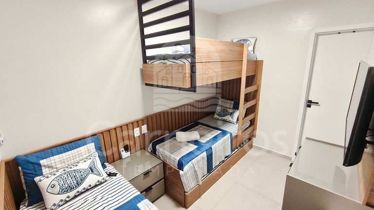 Flat 3 Quartos Vista Mar no Açores Tamandaré (B24)