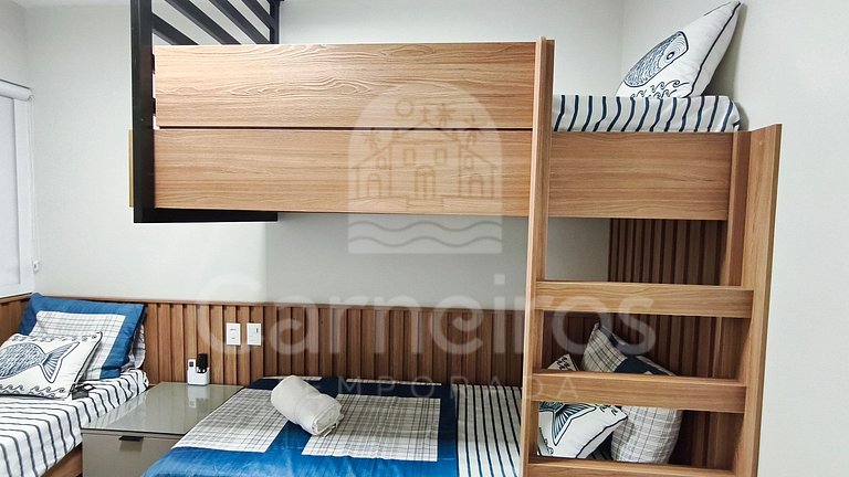 Flat 3 Quartos Vista Mar no Açores Tamandaré (B24)