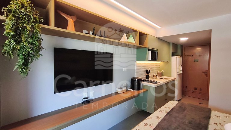 Studio no Carneiros Atlântico - Pé na areia (D018)