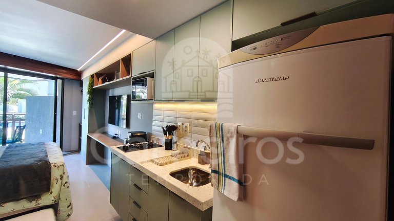 Studio Térreo no Carneiros Atlântico - Pé na areia (D108)